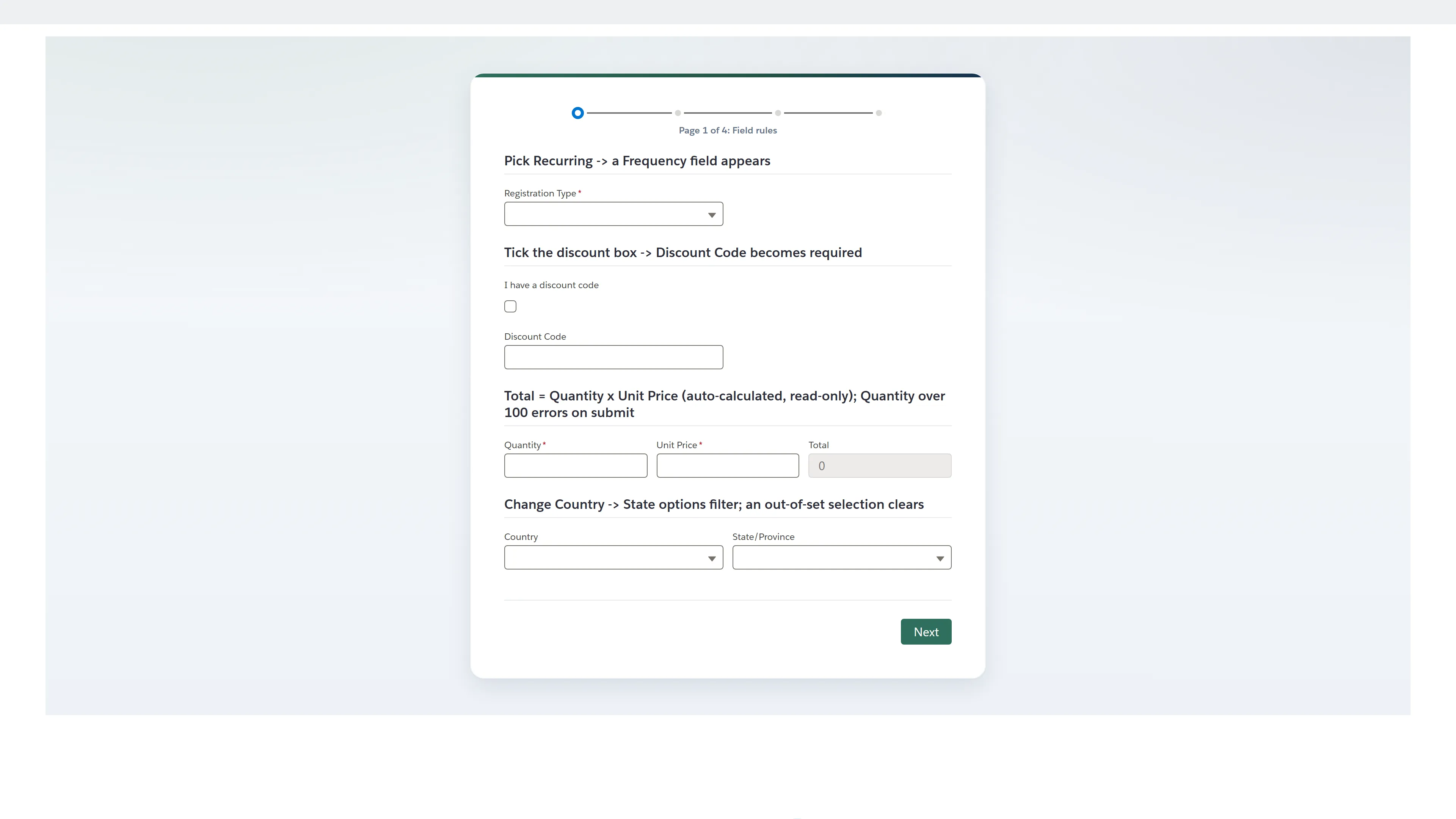 A public Pledgely form on an Experience Cloud site, submittable by anonymous visitors